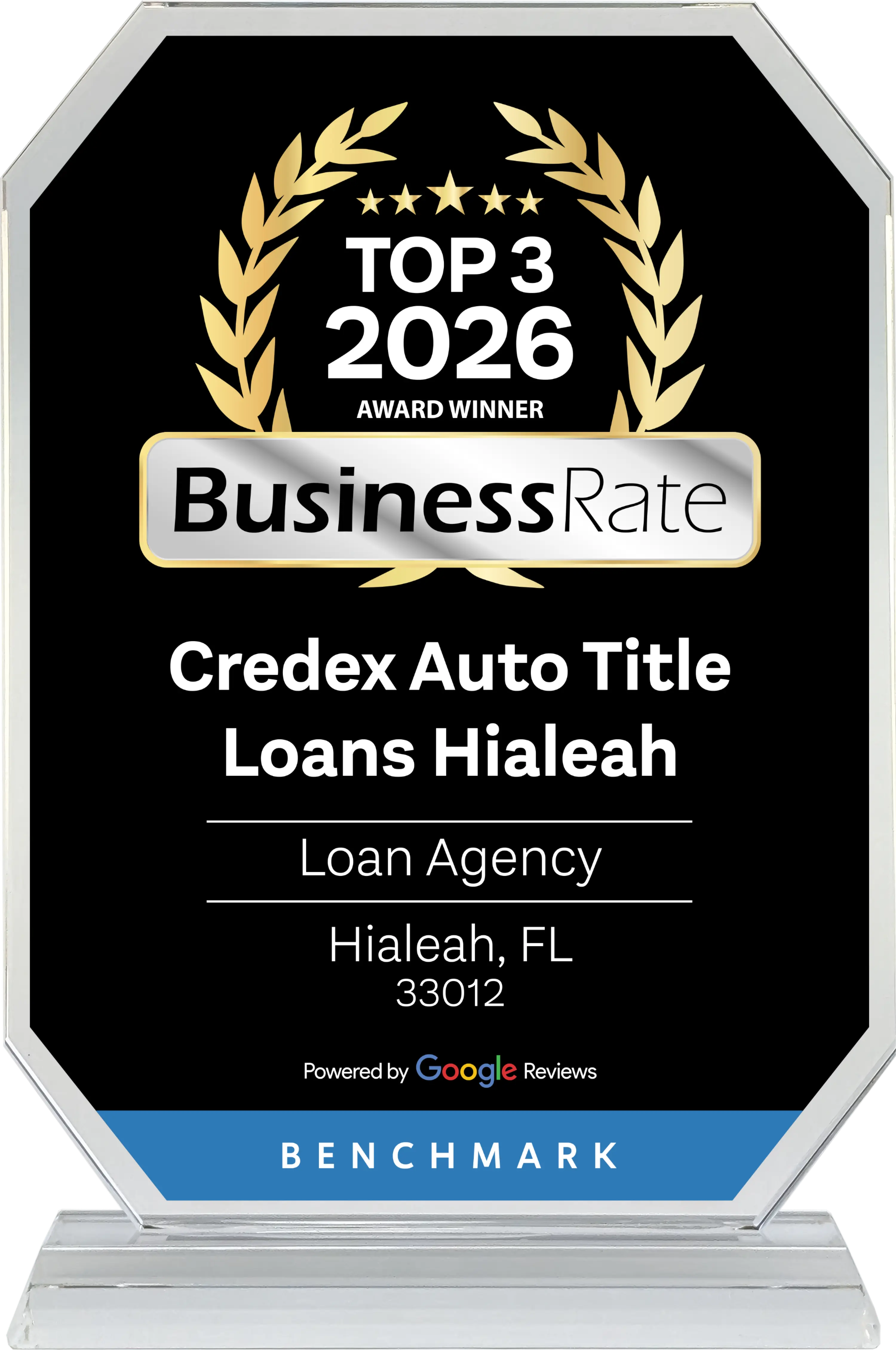 Cart Title Loans 2026 BusinessRate Top 3 Award Winner